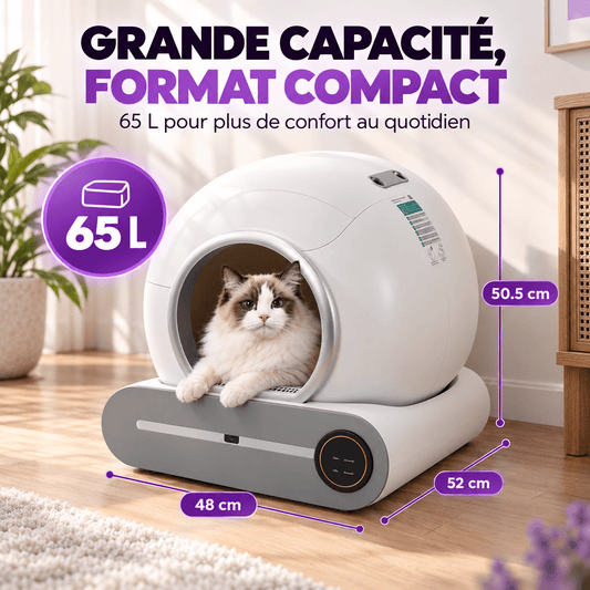 Litière pour chat automatique 65 L – Pistache