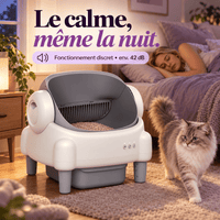 Litière automatique chat ouverte 76 L Biscotte | Kokouning