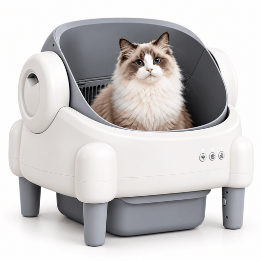 Litière automatique chat ouverte 76 L Biscotte | Kokouning