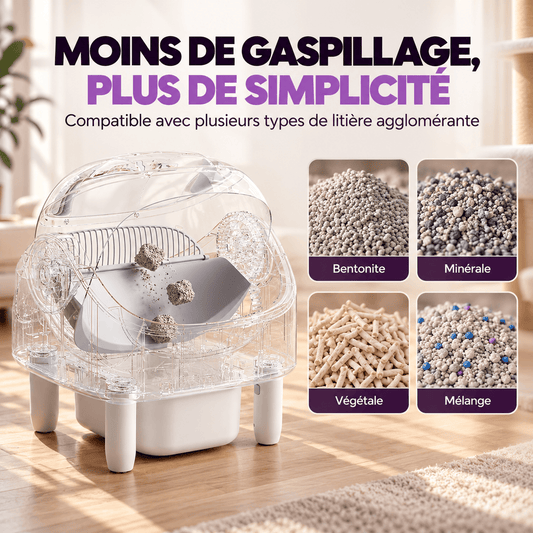 Litière automatique ouverte 75 L – Mochi