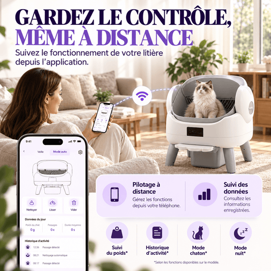 Litière automatique pour chat 72 L – Chouquette
