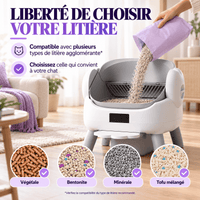 Litière automatique pour chat 72 L Chouquette | Kokouning
