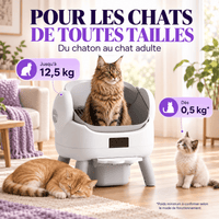 Litière automatique pour chat 72 L Chouquette | Kokouning
