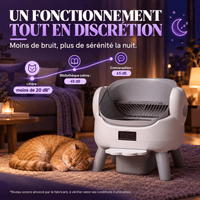 Litière automatique pour chat 72 L Chouquette | Kokouning