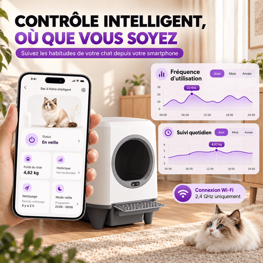 Litière autonettoyante chat 80 L – Guimauve