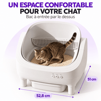 Litière autonettoyante pour chat compacte Noisette | Kokouning