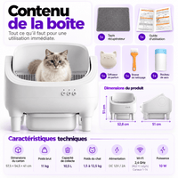 Litière autonettoyante pour chat compacte Noisette | Kokouning