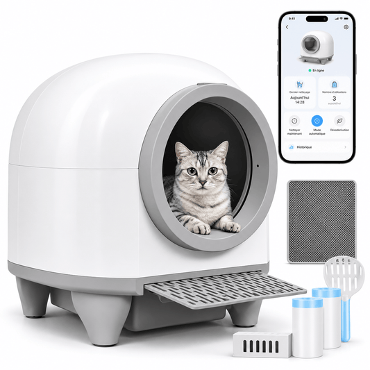 Litière chat autonettoyante 90 L Praline | Kokouning