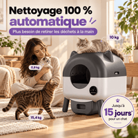 Litière pour chat autonettoyante 76 L Pompon | Kokouning