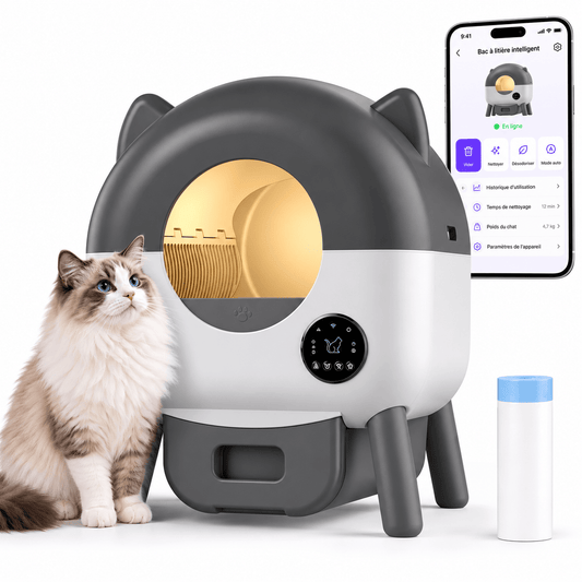 Litière pour chat autonettoyante 76 L Pompon | Kokouning
